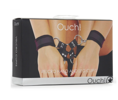 Ouch! Velcro Hand & Leg Cuffs-Bondage & Fetish - Cuffs & Restraints-Ouch-Danish Blue Adult Centres