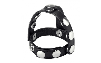 Strict Snap-On Cock And Ball Harness (Black)-Adult Toys - Cock Rings - Separators-Strict-Danish Blue Adult Centres