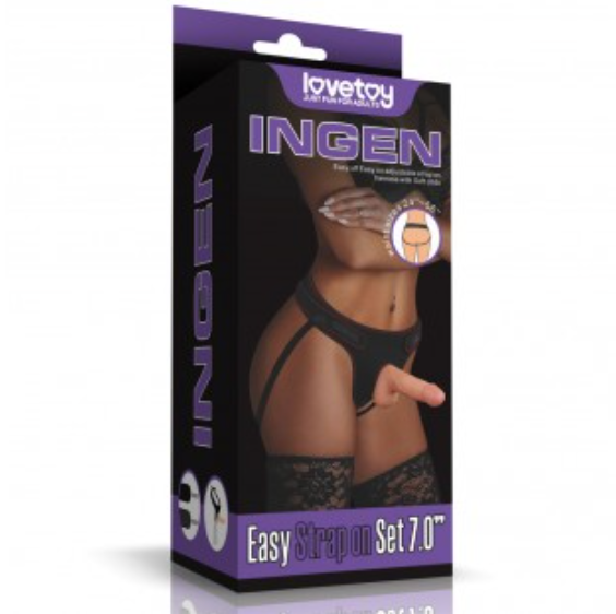 Lovetoy Ingen - 7-inch Strap On-Adult Toys - Strap On - Attachments-LoveToy-Danish Blue Adult Centres