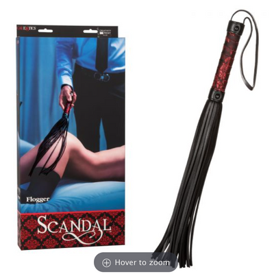 CalExotics Scandal Flogger Black-Bondage & Fetish - Cuffs & Restraints-CalExotics-Danish Blue Adult Centres