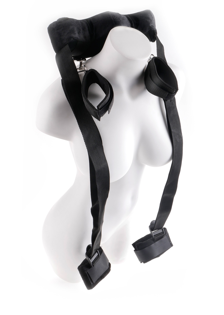 Pipedream Fetish Fantasy Series Position Master with Cuffs (Black)-Bondage & Fetish - Cuffs & Restraints-Pipedream-Danish Blue Adult Centres