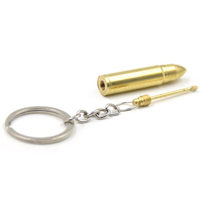 Snuff Bullet W/ Spoon Keychain-Lifestyle - Storage - Vials & Bottles-Danish Blue Adult Centres-Danish Blue Adult Centres