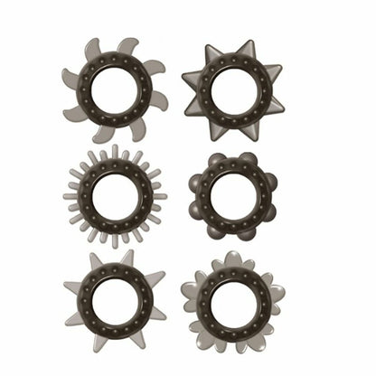 Zero Tolerance Cockstars - Set of 6 Cock rings (Black)-Unclassified-Zero Tolerance-Danish Blue Adult Centres