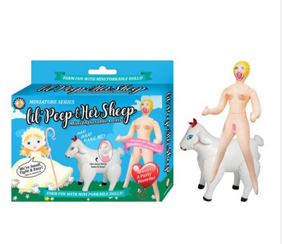 Lil' Peep & Her Sheep- Blow up mini Dolls-Novelty - Dolls-Nasstoys-Danish Blue Adult Centres
