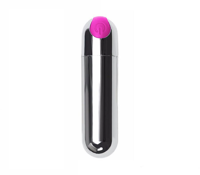 Love In Leather Rechargeable bullet (Chrome/Pink)-Adult Toys - Vibrators - Bullets-Love In Leather-Danish Blue Adult Centres