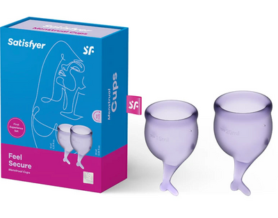 Satisfyer Feel Secure cups-Lubricants & Essentials - Feminine Hygiene-Satisfyer-Danish Blue Adult Centres