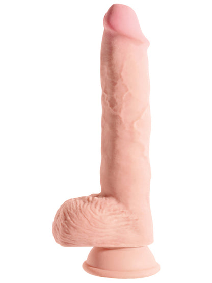 King Cock Plus Realistic Dildo - Triple Density with Balls - Fat Cock - 10 inch-Adult Toys - Dildos - Realistic-King Cock-Danish Blue Adult Centres
