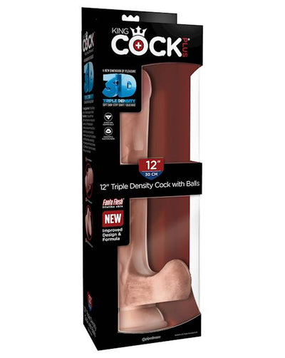 King Cock Plus 12inch.Triple Density Cock with balls-Adult Toys - Dildos - Realistic-King Cock-Danish Blue Adult Centres