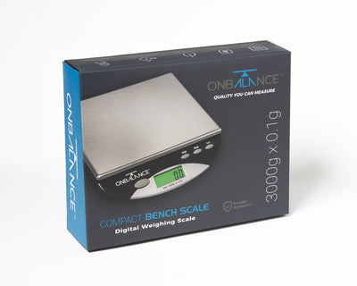 CBS-3000 - 3000G X 0.1G On-Balance Digital Bench Scale (Black)-Lifestyle - Scales - 0.1-On Balance-Danish Blue Adult Centres