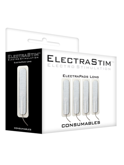 Electrastim Long Self Adhesive Pads (4 Pack) - 1.5cm X 7.5cm-Unclassified-Electrastim-Danish Blue Adult Centres