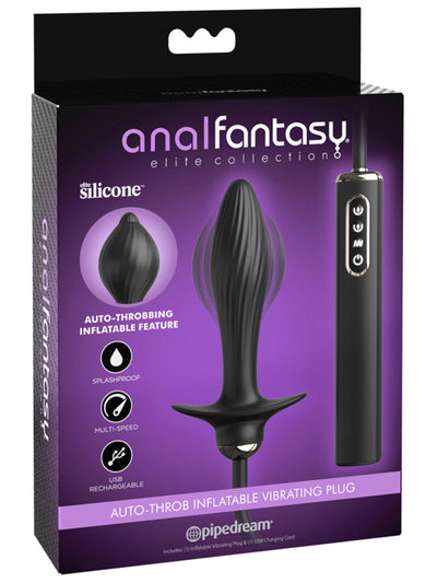Anal Fantasy - Elite Auto Throb Inflatable Vibrating Plug-Adult Toys - Anal - Plugs-Pipedream-Danish Blue Adult Centres
