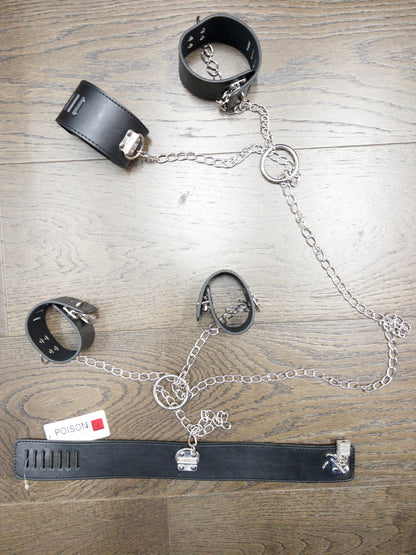 Poison Rose - 5 Piece Bondage Set-Bondage & Fetish - Cuffs & Restraints-Poison Rose-Danish Blue Adult Centres