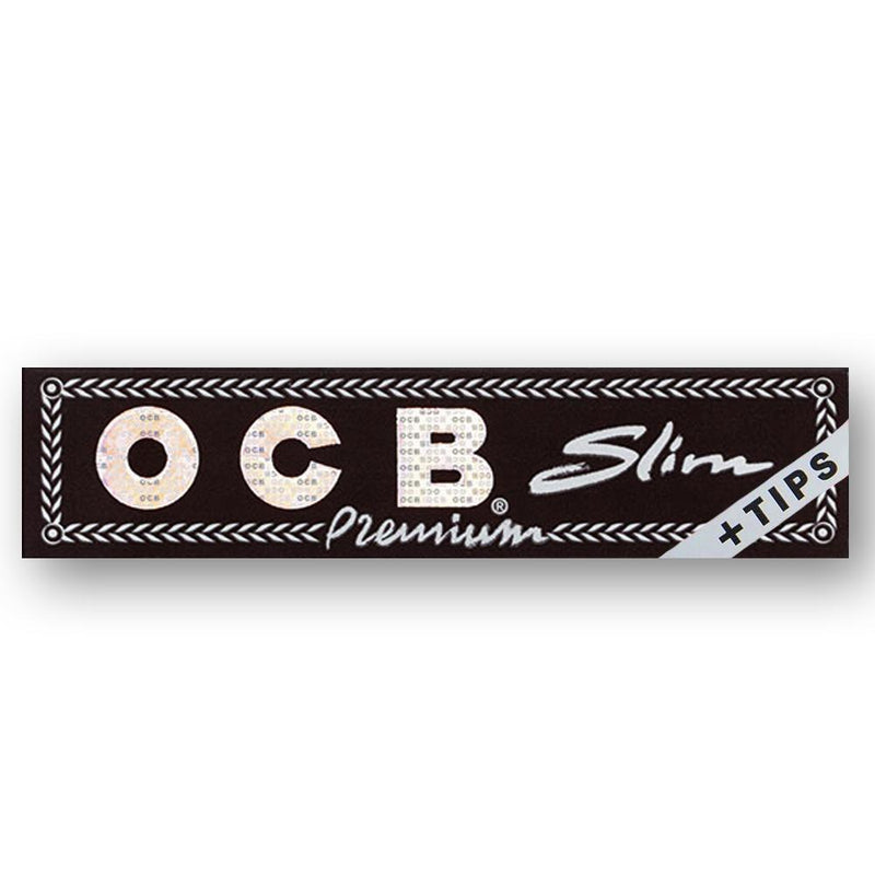 OCB Black Premium Rolling Papers King Size Slim + Tips - 32 Sheets-Lifestyle - Smoking Accessories-OCB-Danish Blue Adult Centres