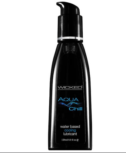 Wicked Aqua Chill Water Based Cooling Lubricant-Lubricants & Essentials - Lube - Water Based-Wicked-Danish Blue Adult Centres