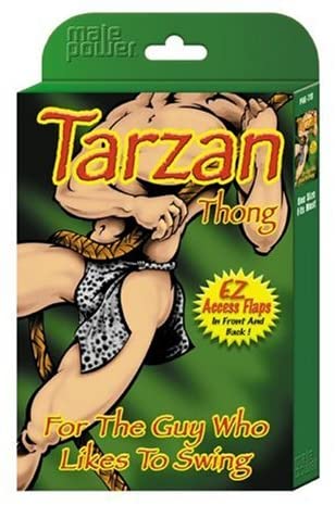 Male Power Jungle Stud Novelty Thong (OS)-Clothing - Underwear & Panties - Mens& - Room in Front-Male Power-Danish Blue Adult Centres