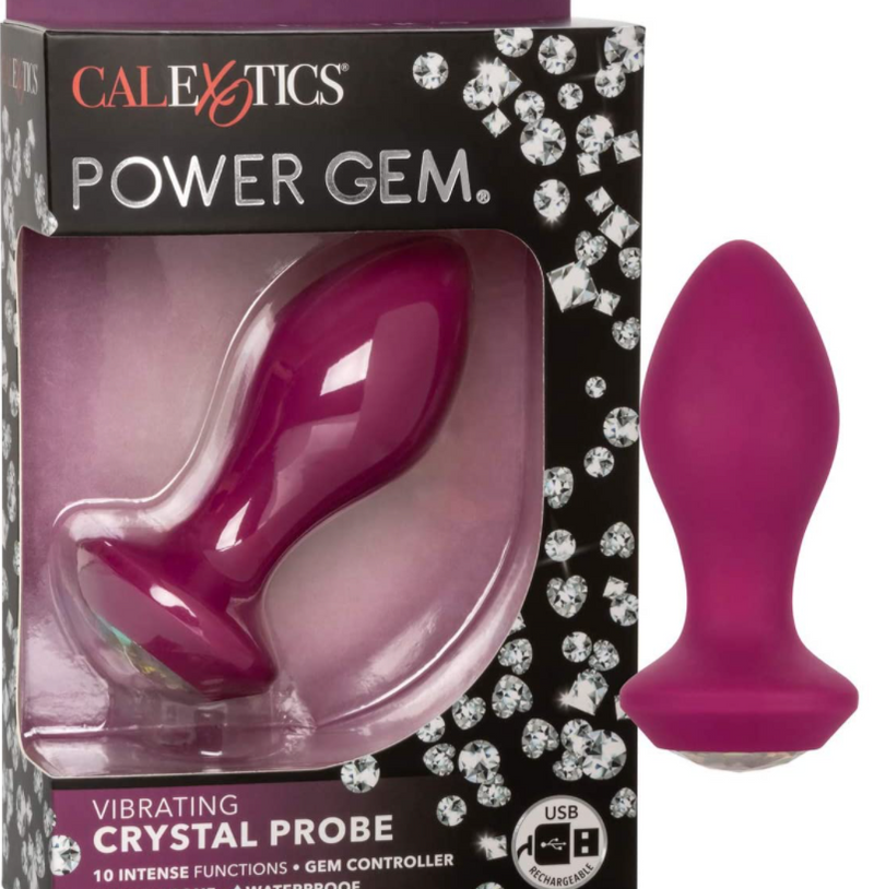 Power Gem Vibrating Crystal Probe-Adult Toys - Anal - Plugs-CalExotics-Danish Blue Adult Centres