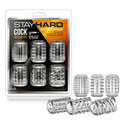 Stay Hard Cock Sleeve Kit Clear-Unclassified-Blush-Danish Blue Adult Centres