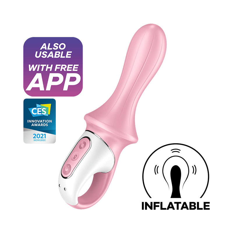 Satisfyer Air Pump Booty 5 - Inflatable Anal Vibrator with App Control - Pink-Adult Toys - Anal - Prostate Stimulators-Satisfyer-Danish Blue Adult Centres