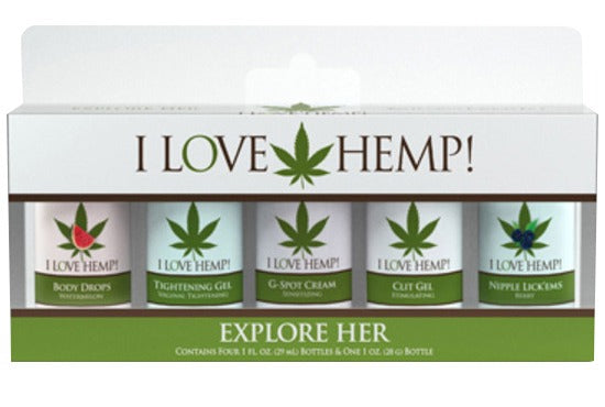 I Love Hemp - Explore Her-Lubricants & Essentials - Lube - Water Based-Doc Johnson-Danish Blue Adult Centres