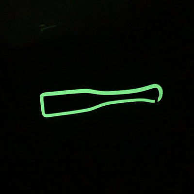 Love In Leather - Black & Glow in the Dark Paddle.-Bondage & Fetish - Cuffs & Restraints-Love In Leather-Danish Blue Adult Centres