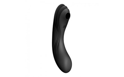 Satisfyer Curvy Trinity 4 Insertable Air Pulse Vibrator Black-Adult Toys - Vibrators - Clitoral Suction-Satisfyer-Danish Blue Adult Centres
