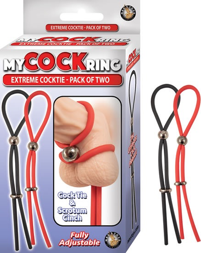 My Cockring - Extreme Cocktie Pack (Black&Red)-Adult Toys - Cock Rings-Nasstoys-Danish Blue Adult Centres