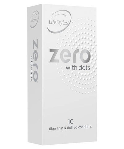 Ansell LifeStyles Zero with Dots Condoms - 10 Pack-Unclassified-Ansell-Danish Blue Adult Centres
