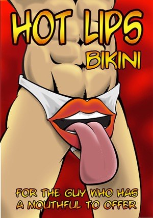 Male Power Hot Lips Novelty Bikini O/S-Clothing - Underwear & Panties - Mens& - Room in Front-Male Power-Danish Blue Adult Centres