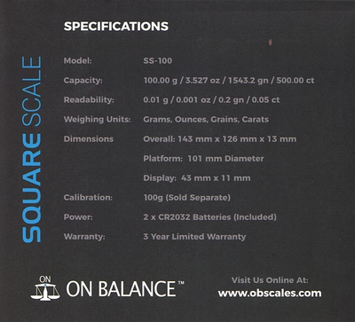 0.01g/100g On-Balance CD Scale (Black)-Lifestyle - Scales - 0.01-On Balance-Danish Blue Adult Centres
