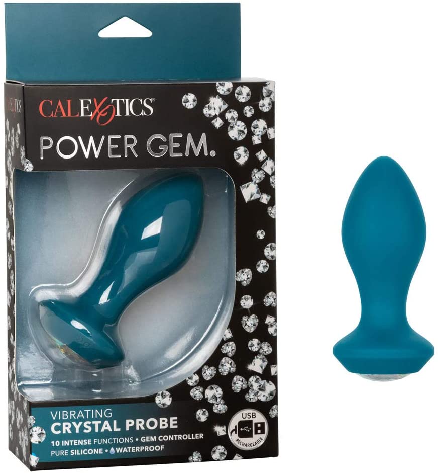 Power Gem Vibrating Crystal Probe-Adult Toys - Anal - Plugs-CalExotics-Danish Blue Adult Centres