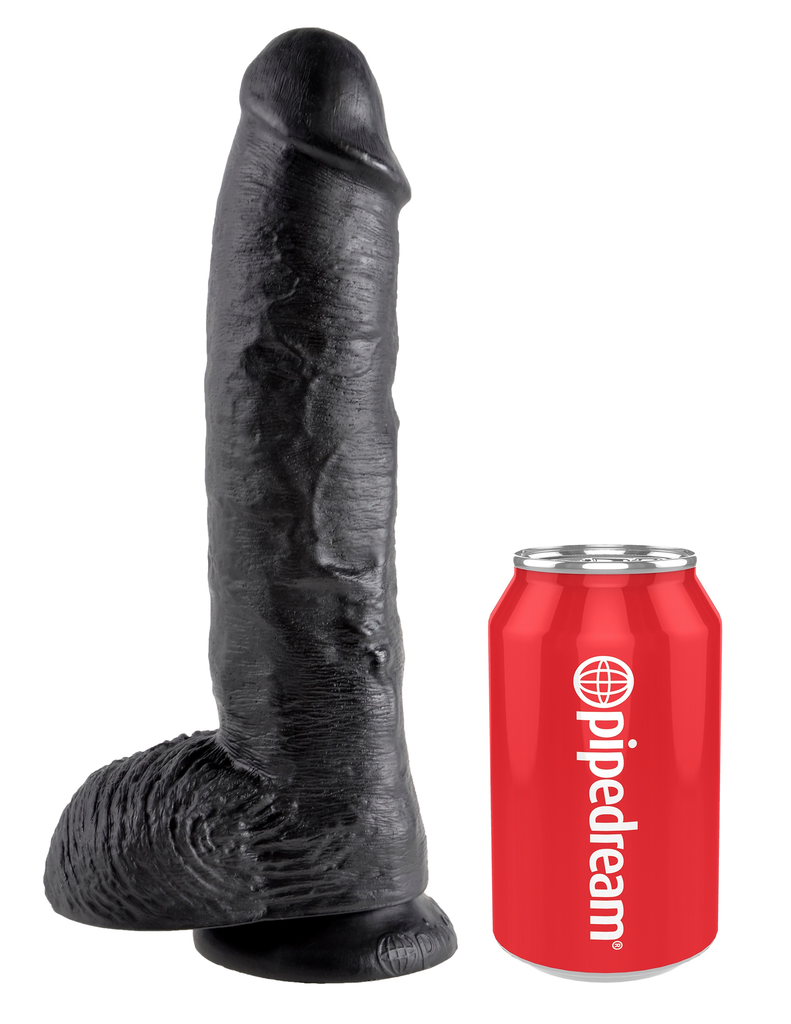 King Cock Realistic Dildo with balls 10inch Black-Unclassified-King Cock-Danish Blue Adult Centres