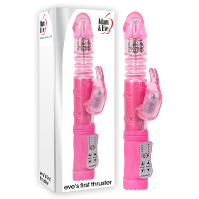 Adam & Eve - Eve's First Thruster Vibrator (Pink)-Adult Toys - Vibrators - Rabbits-Adam & Eve-Danish Blue Adult Centres