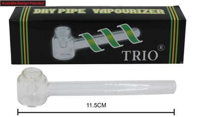 2 in 1 Dry & Vapourizer with Cone Glass 11.5cm-Lifestyle - Tobacco Pipes-Trio-Danish Blue Adult Centres