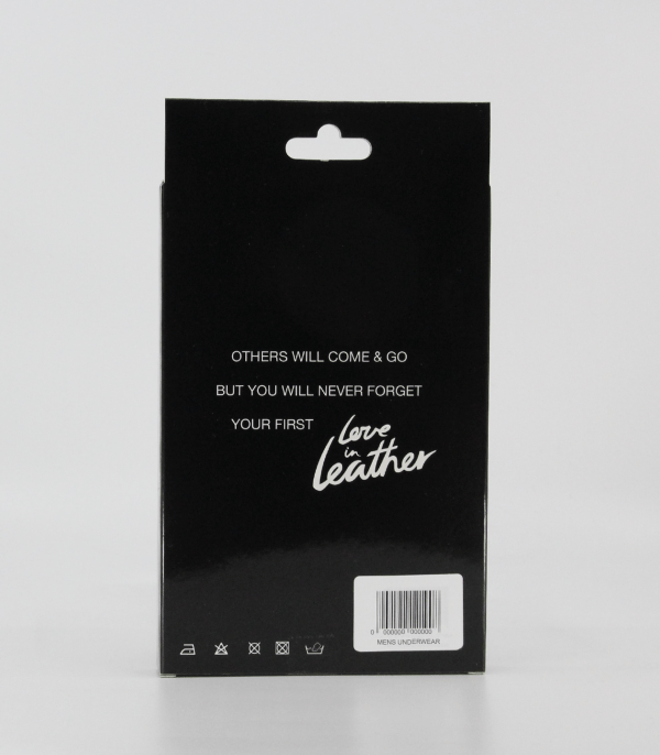 Love in Leather - Mens wet look underwear with front pocket (Black)-Clothing - Underwear & Panties - Mens Room in Front-Love In Leather-Danish Blue Adult Centres