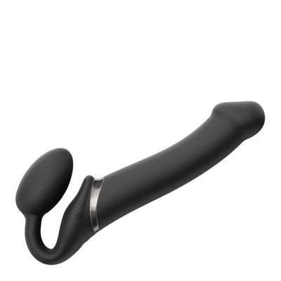 STRAP-ON-ME Vibrating Bendable Strap-On - size L ,Black-Adult Toys - Strap On - Strapless-Strap On Me-Danish Blue Adult Centres