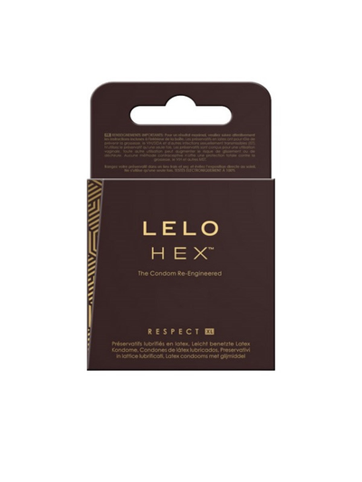 Lelo Hex Respect Larger Condoms - 3 Pack 58mm-Lubricants & Essentials - Condoms-Lelo-Danish Blue Adult Centres