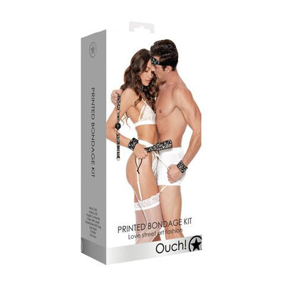 OUCH! Printed Bondage Kit-Bondage & Fetish - Kits-Ouch-Danish Blue Adult Centres