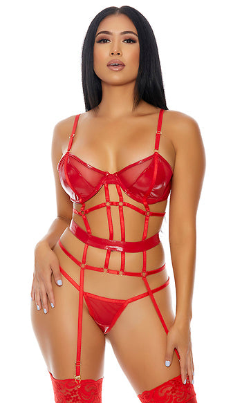 Forplay - Double Strapped Bustier Set