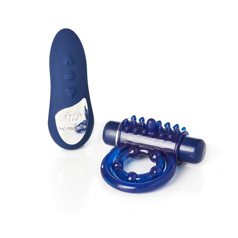 NU Sensuelle Remote Control Bullet Cock Ring (Blue)-Adult Toys - Cock Rings - Vibrating-NU Sensuelle-Danish Blue Adult Centres