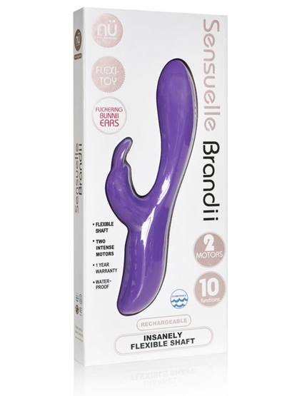 NU Sensuelle Brandii Dual Motor Vibrator-Adult Toys - Vibrators - Rabbits-NU Sensuelle-Danish Blue Adult Centres