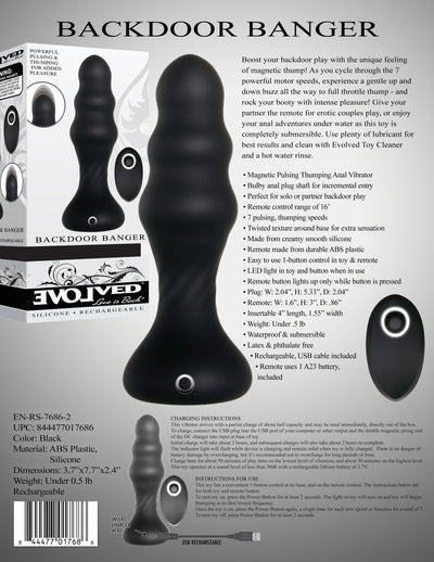 Evolved Backdoor Banger-Adult Toys - Anal - Prostate Stimulators-Evolved-Danish Blue Adult Centres