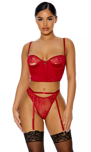 Forplay - Peek Inside Set Wine-Clothing - Bra & Panty Sets-Forplay-Danish Blue Adult Centres