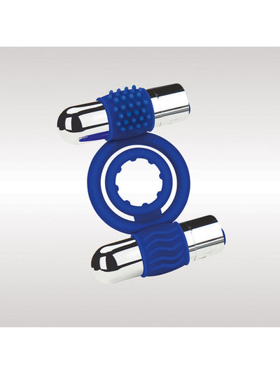 Zolo Duo Vibrating C-Ring-Adult Toys - Cock Rings - Vibrating-Zolo-Danish Blue Adult Centres
