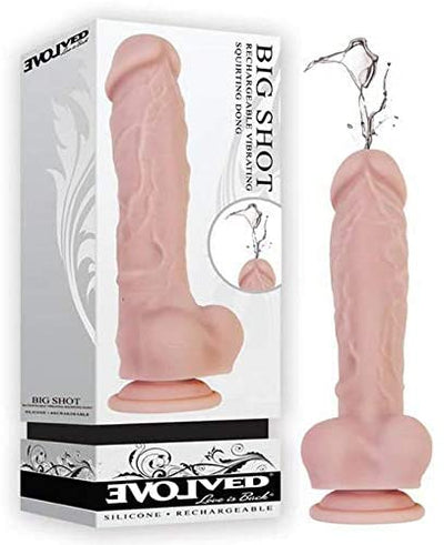 Evolved Big Shot Squirting Vibrating Dong-Adult Toys - Dildos - Squirting-Evolved-Danish Blue Adult Centres