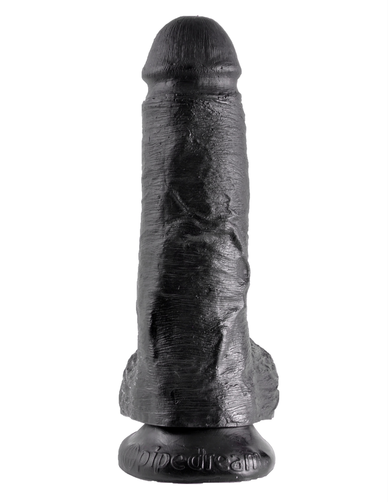 King Cock Realistic Dildo with balls 8inch Black-Adult Toys - Dildos - Realistic-King Cock-Danish Blue Adult Centres