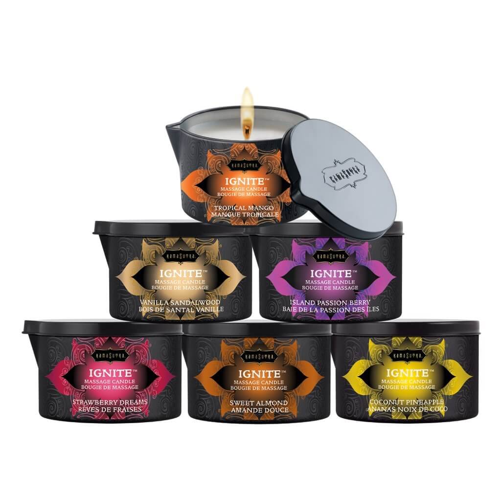 Kama Sutra Ignite Massage Candle Vanilla Sandalwood-Lubricants & Essentials - Massage Oils & Lotions-Kama Sutra-Danish Blue Adult Centres