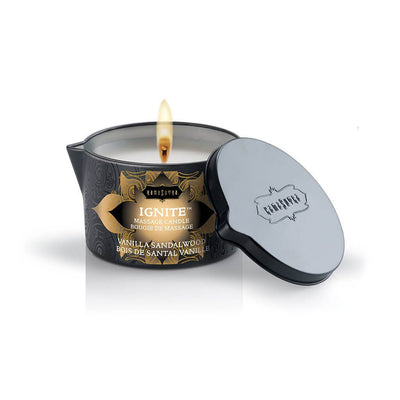 Kama Sutra Ignite Massage Candle Vanilla Sandalwood-Lubricants & Essentials - Massage Oils & Lotions-Kama Sutra-Danish Blue Adult Centres