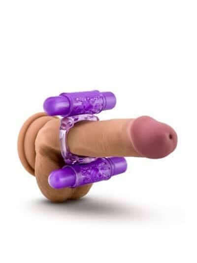 Play With Me - Double Play - Dual Vibrating Cock Ring - Purple-Adult Toys - Cock Rings - Vibrating-Blush-Danish Blue Adult Centres