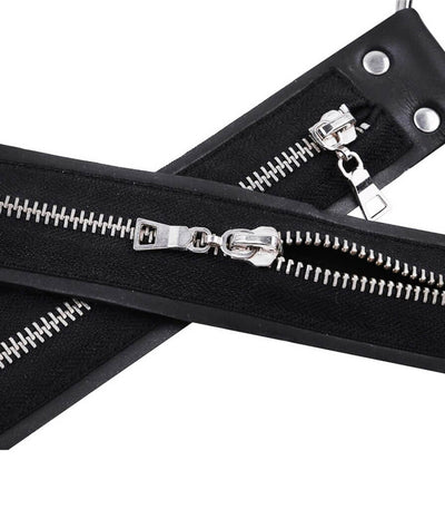 016 - Neoprene Cross Front Harness Black-Clothing - Accessories - Harnesses-Love In Leather-Danish Blue Adult Centres