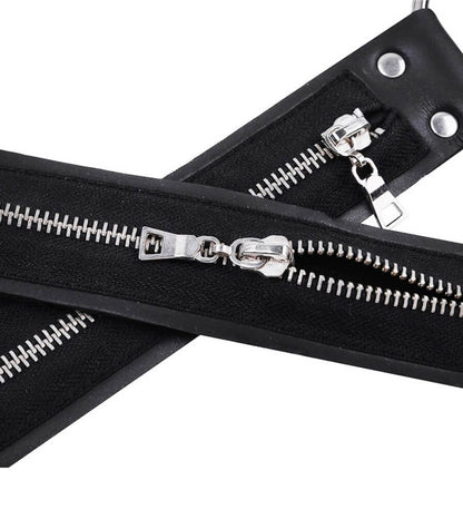016 - Neoprene Cross Front Harness Black-Clothing - Accessories - Harnesses-Love In Leather-Danish Blue Adult Centres